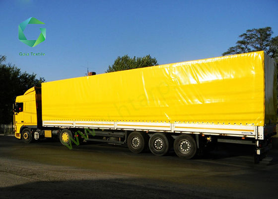 1100gsm Heavy Duty Pvc Tarp , 500N Tear Strength Side Curtain Vinyl Polyester Tarps Truck