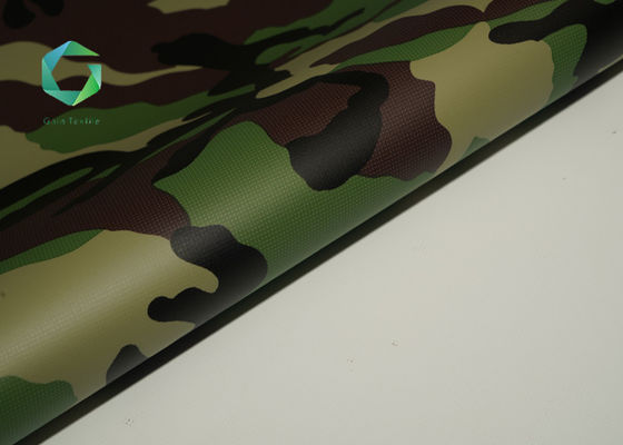 Camouflage Woven Vinyl Tent Fabric 650gsm , Anti Uv Camo Tent Fabric Military Grade