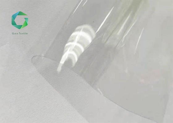 Plasticizer PVC Transparent Fabric 0.35mm Super Clear Flame Retardant Vinyl 2m Width