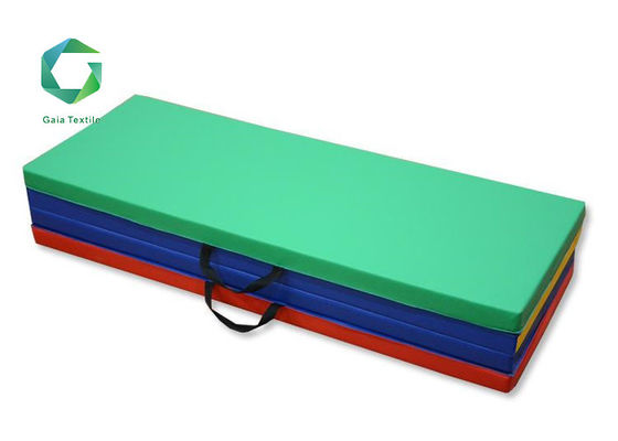 Foldable Polyester Tarpaan PVC Gym Mat Vinyl Synthetic Leather 300N Tear Strength